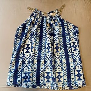 Halter style top with gold chain